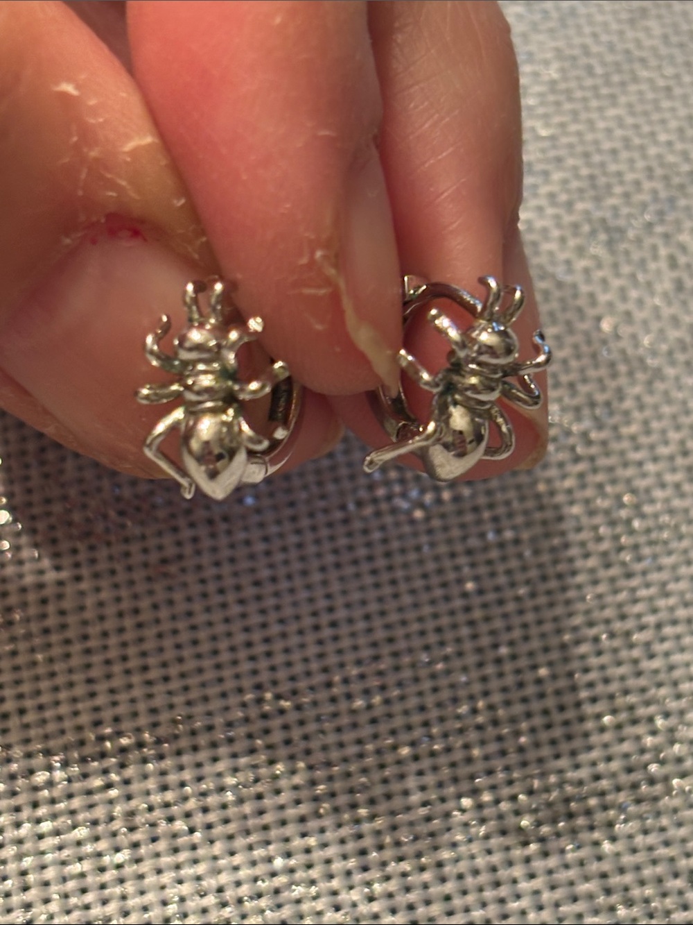 Silver Spider Hoop Earrings - Women Jewelry